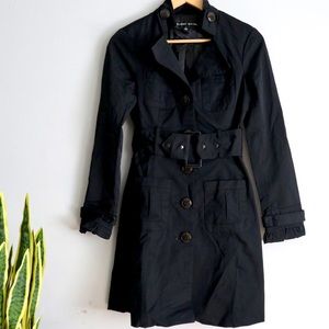 Blanc Noir Black Trench Coat